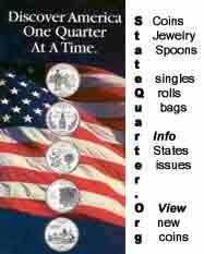 Discover America: One quarter at a time! Spoons, Jewelry, Quarters